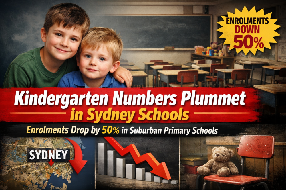 सिडनी के उपनगरों में किंडरगार्टन छात्रों की भारी कमी, कई स्कूलों में नामांकन 50 प्रतिशत तक घटा