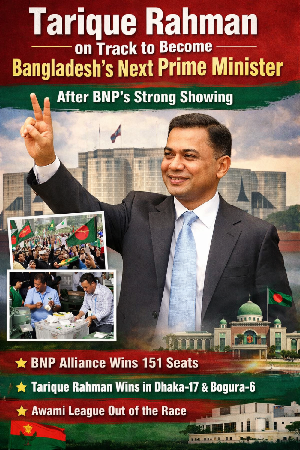 बांग्लादेश के अगले पीएम बनने की राह पर तारिक रहमान