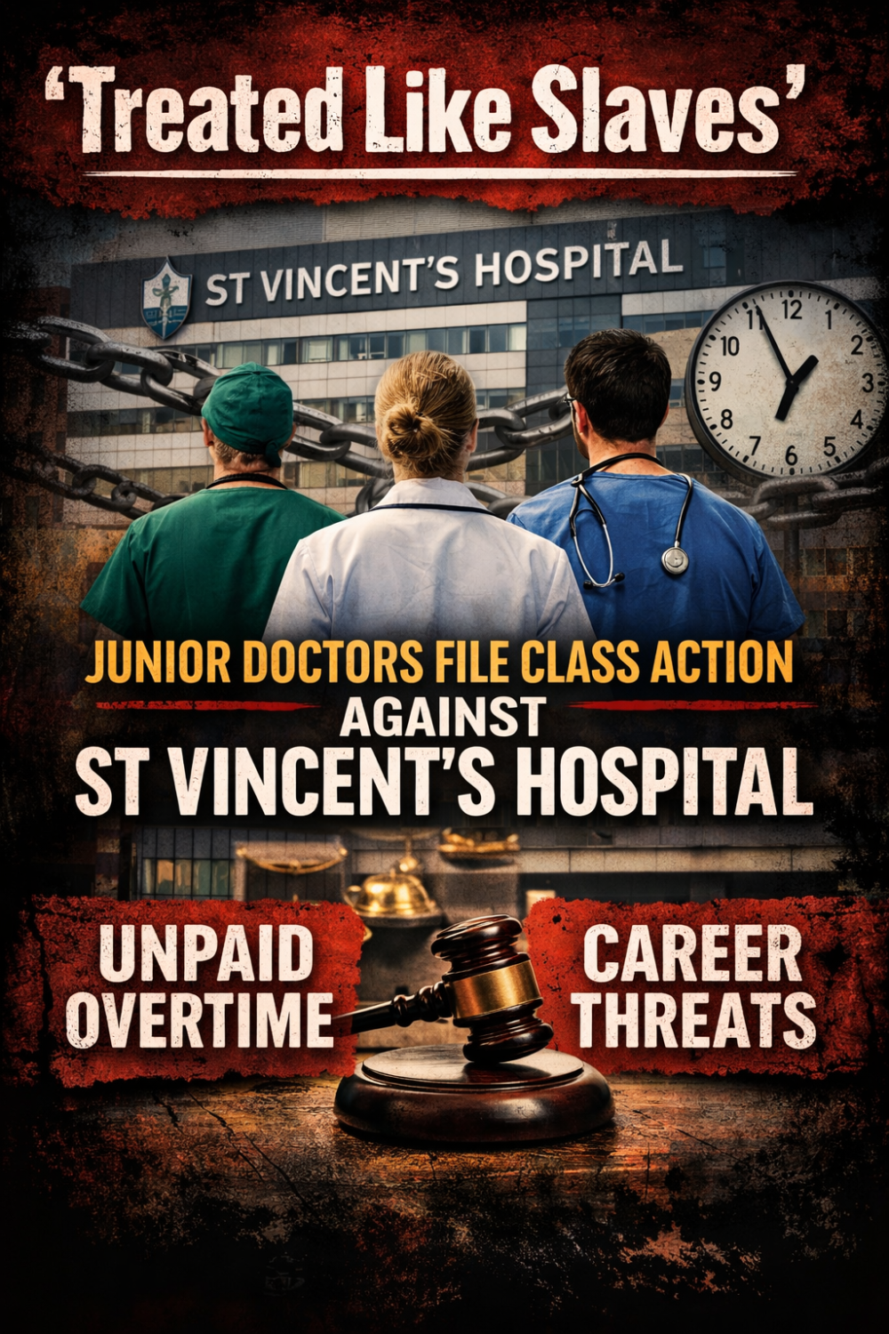 ‘गुलामों जैसा व्यवहार’: सेंट विंसेंट अस्पताल के खिलाफ जूनियर डॉक्टरों की सामूहिक कानूनी कार्रवाई