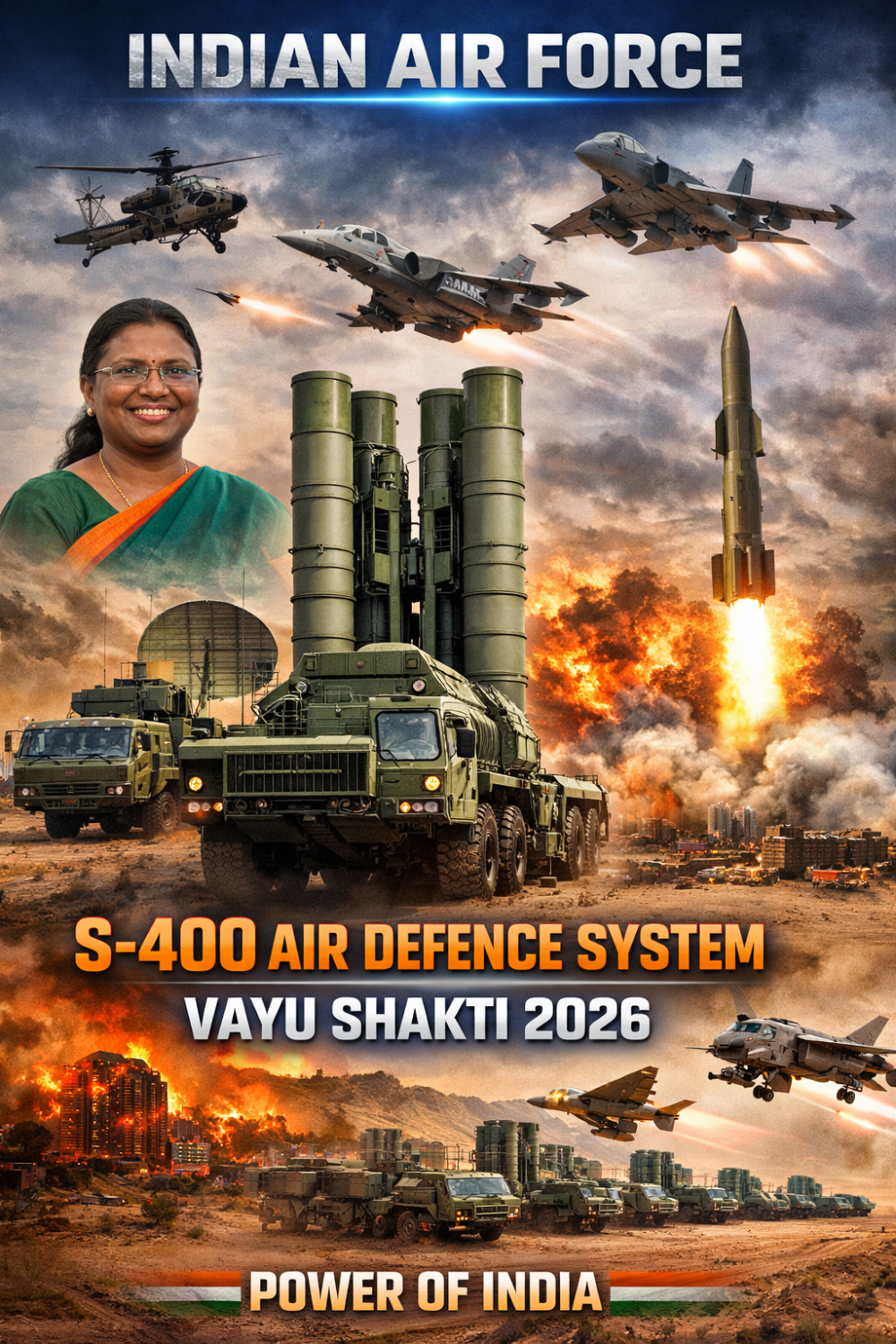 भारतीय वायुसेना का ‘वायु शक्ति-2026’ आज, पहली बार दिखेगा एस-400 का ऑपरेशनल दम