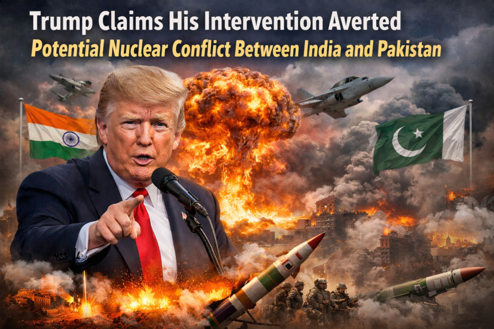 भारत-पाक तनाव पर ट्रंप का दावा: ‘मेरे हस्तक्षेप से टला संभावित परमाणु संकट, पाक पीएम की जान बची’