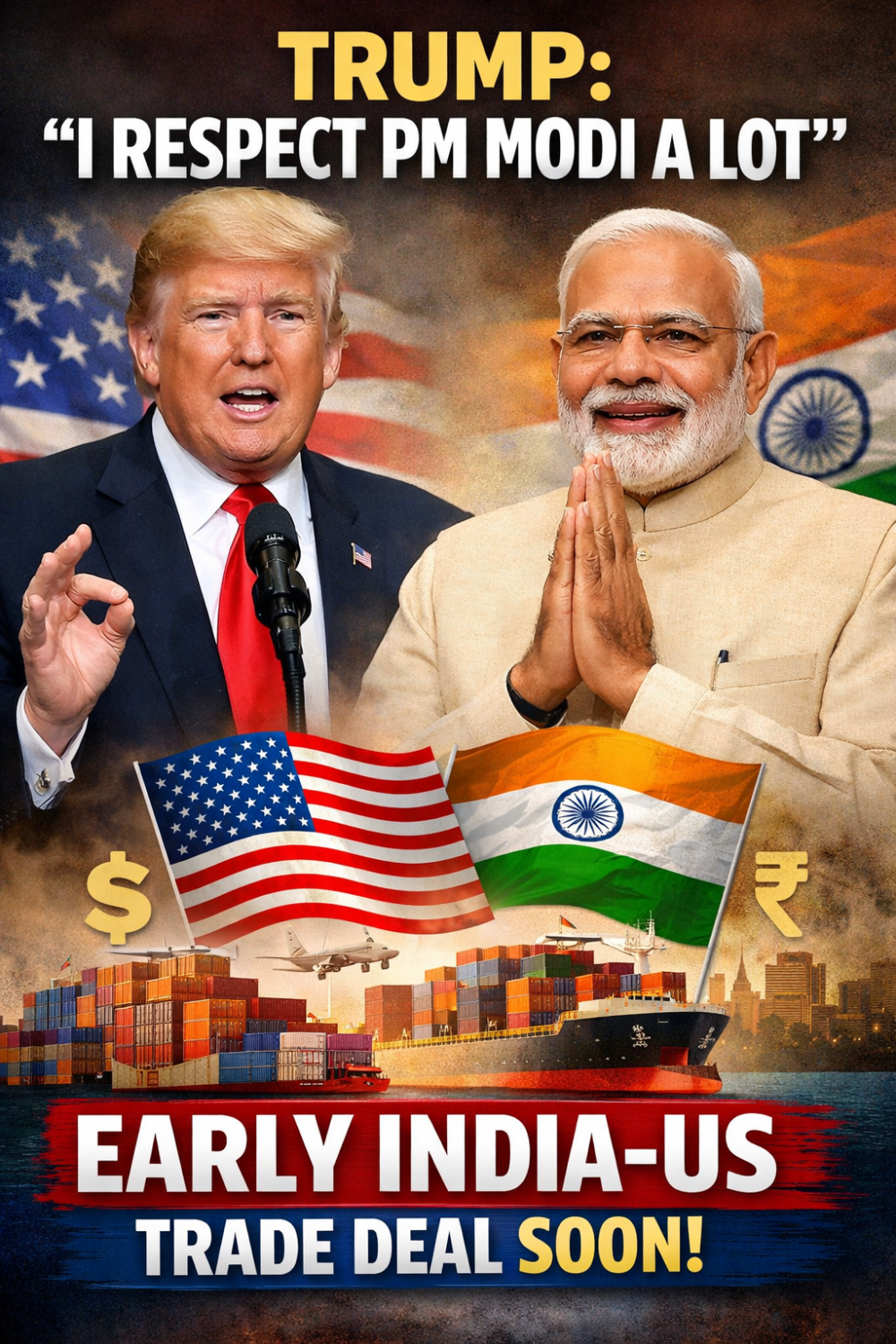 टैरिफ तनाव के बीच ट्रंप का बड़ा बयान: ‘प्रधानमंत्री मोदी की बहुत इज्जत करता हूं, भारत-अमेरिका के बीच जल्द होगी अच्छी ट्रेड डील’