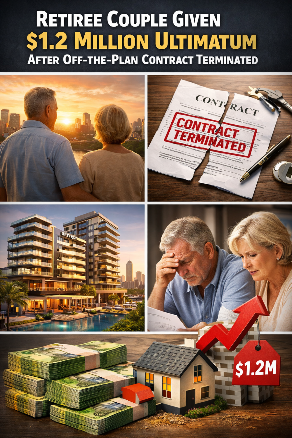 ऑफ-द-प्लान अपार्टमेंट का अनुबंध रद्द, सेवानिवृत्त दंपति से $1.2 मिलियन अतिरिक्त की मांग