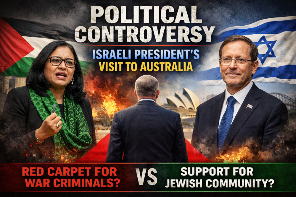 इज़राइली राष्ट्रपति के आमंत्रण पर विवाद, ग्रीन्स सांसद का सरकार पर तीखा हमला