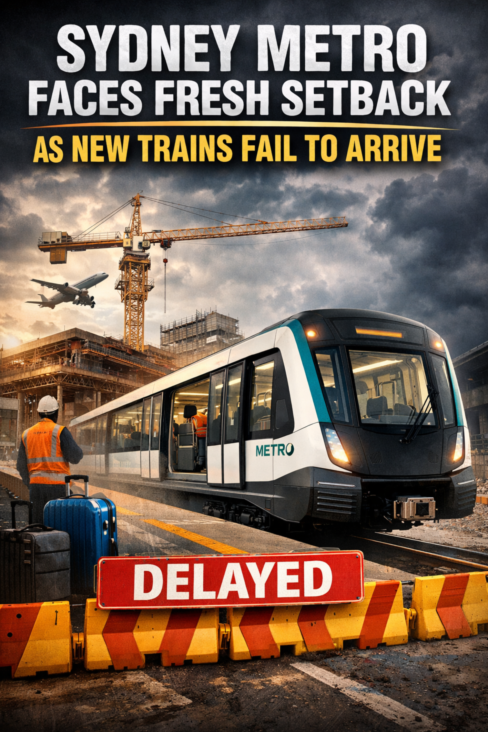 सिडनी मेट्रो परियोजना फिर संकट में निर्माण में देरी के बाद अब नई मेट्रो ट्रेनों की आपूर्ति भी रुकी