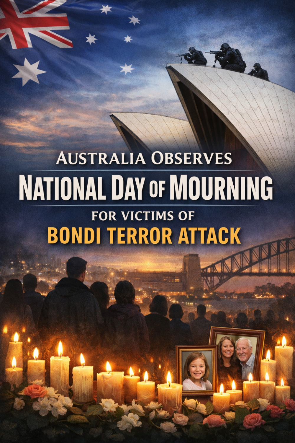ऑस्ट्रेलिया में बॉन्डी आतंकी हमले के पीड़ितों के लिए राष्ट्रीय शोक दिवस