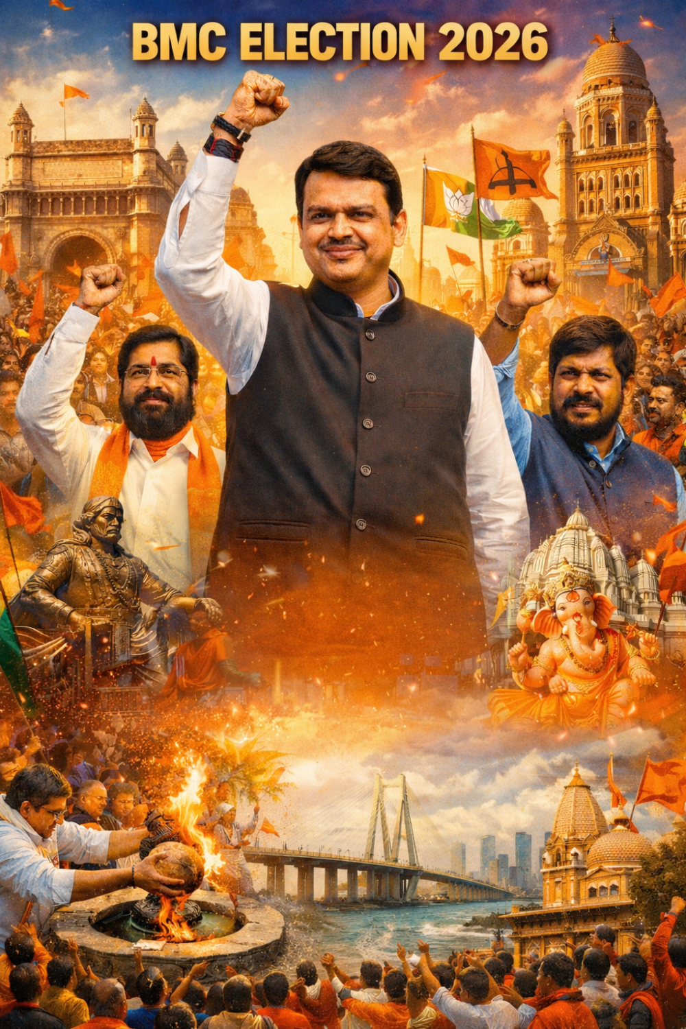 बीएमसी चुनाव 2026: महायुति का चुनावी शंखनाद, फडणवीस बोले—‘मुंबई का मेयर हिंदू और मराठी होगा’