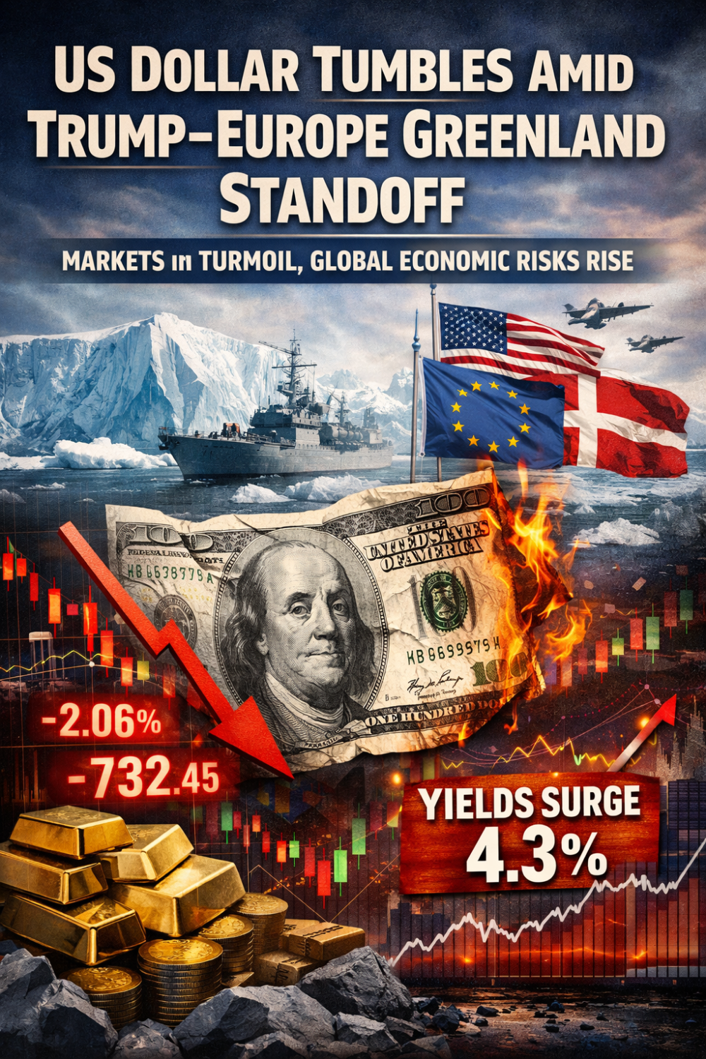 ग्रीनलैंड विवाद के बीच अमेरिकी डॉलर में भारी गिरावट, ऑस्ट्रेलिया पर भी पड़ सकता है असर