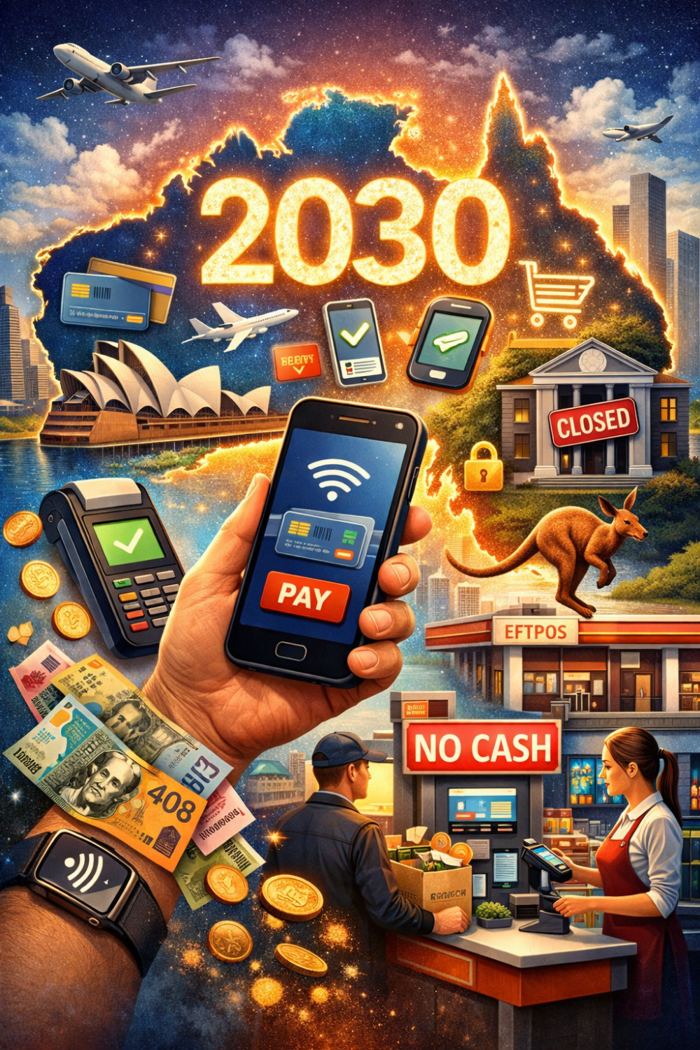 ऑस्ट्रेलिया तेज़ी से कैशलेस समाज की ओर, 2030 तक नक़दी लगभग अप्रासंगिक होने की संभावना