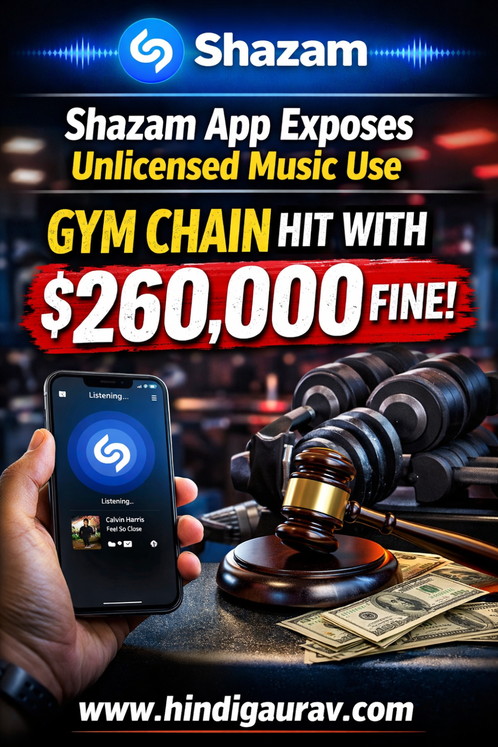 शाज़ैम ऐप बना सबूत, जिम चेन पर बिना लाइसेंस संगीत चलाने का ₹26 करोड़ से अधिक जुर्माना