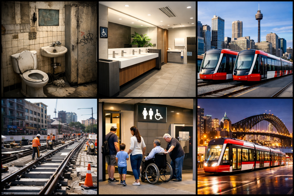 सिडनी के सार्वजनिक शौचालयों की बदहाल स्थिति