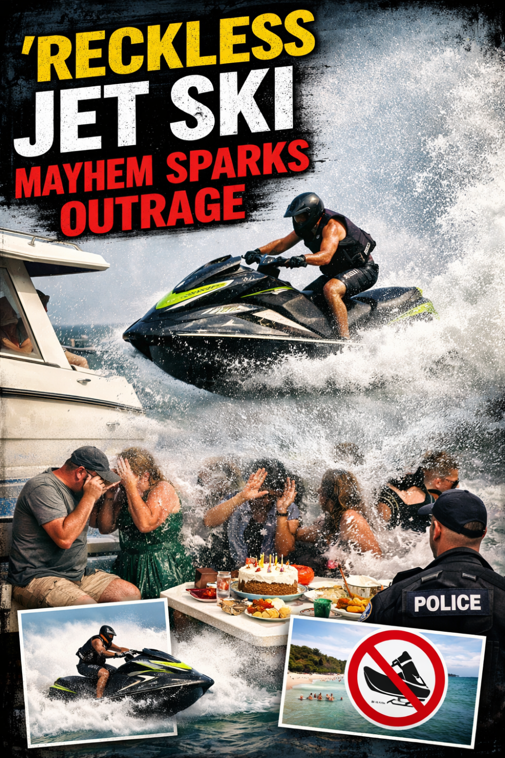 जेट स्की की खतरनाक हरकत से समुद्री सुरक्षा पर सवाल
