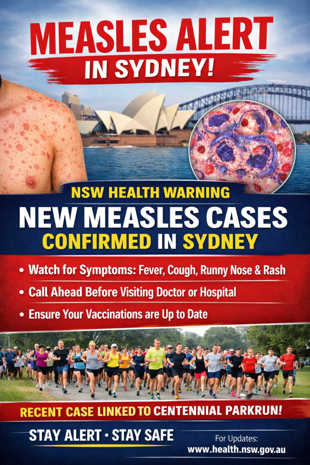 सिडनी में खसरे के नए मामलों से हड़कंप, NSW हेल्थ ने जारी की चेतावनी