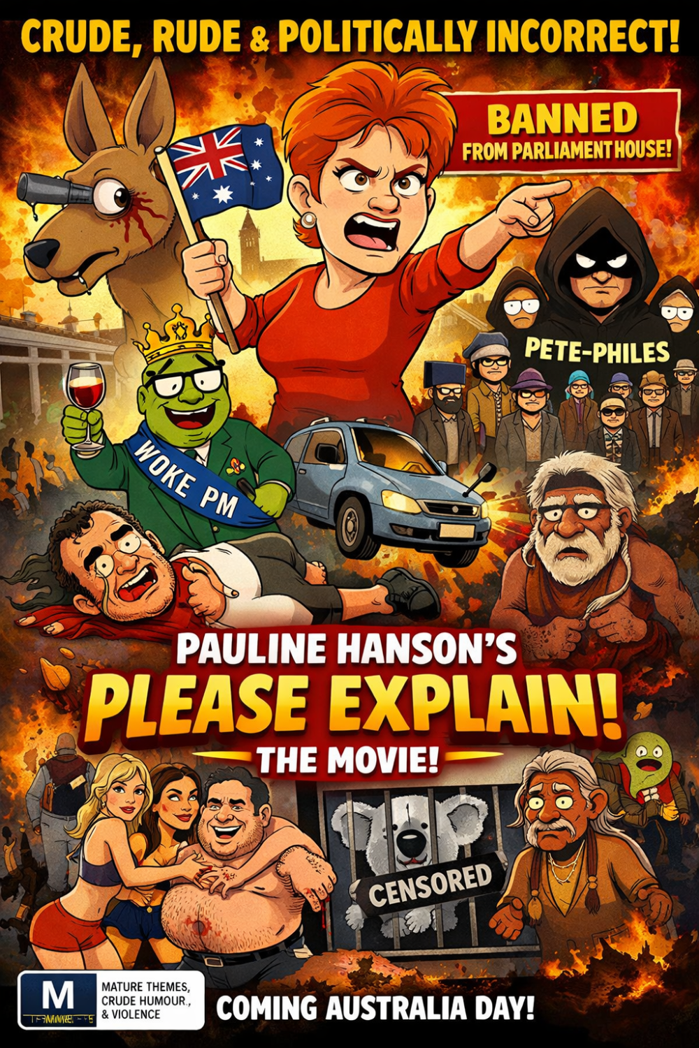 पॉलिन हैनसन ने विवादित कार्टून फ़िल्म का किया बचाव, संसद भवन में प्रदर्शन पर रोक