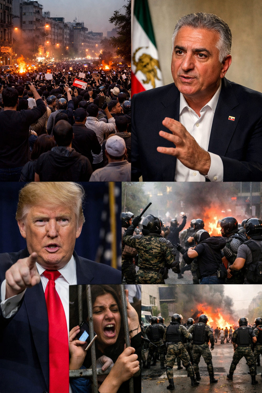 ईरान में उबाल: निर्वासित युवराज रजा पहलवी की ट्रंप से आपात अपील, कहा—“एक घंटे में लोग सड़कों पर होंगे”