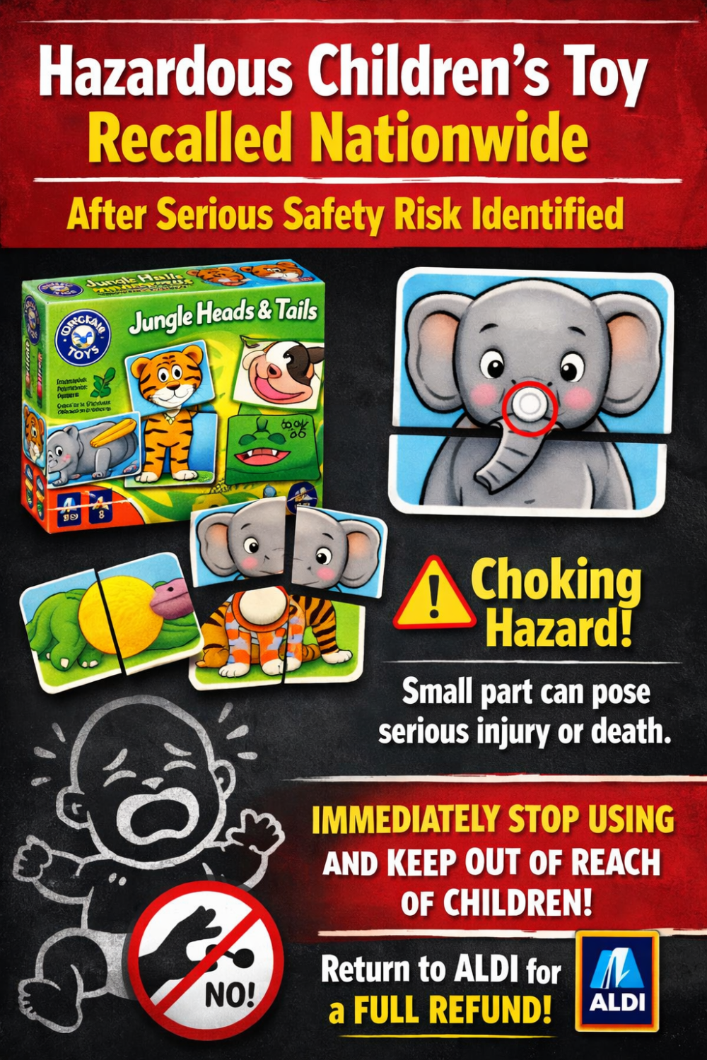 एल्डी ने बच्चों का खेल वापस मंगाया, जानलेवा खतरे की चेतावनी