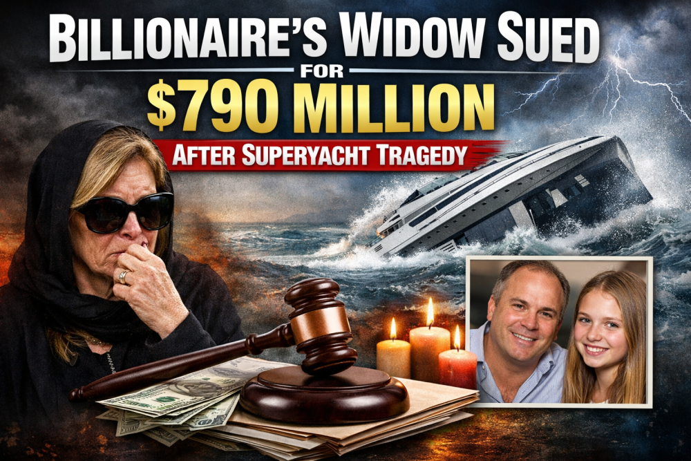 अरबपति की विधवा पर 790 मिलियन डॉलर का दावा