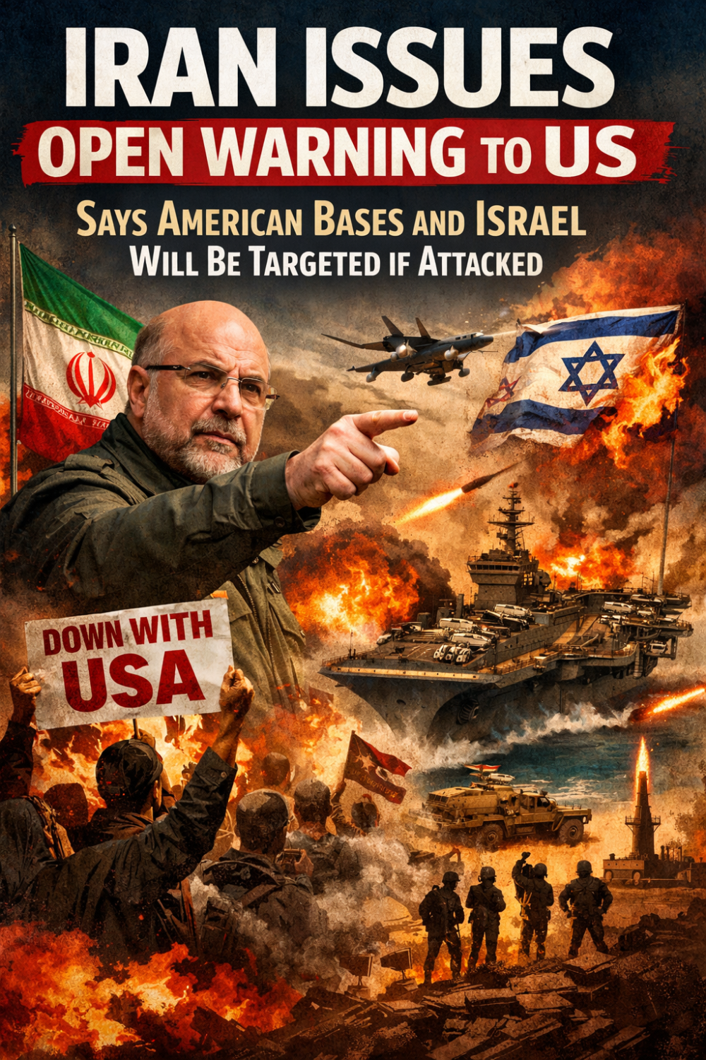 ईरान का अमेरिका को खुला अल्टीमेटम, कहा—हमले की सूरत में अमेरिकी ठिकाने और इज़रायल होंगे निशाने पर