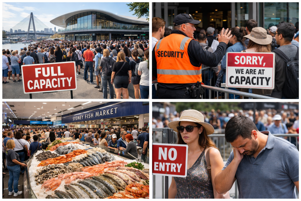 सिडनी का नया फिश मार्केट खुला, भारी भीड़ के चलते कई लोग लौटाए गए