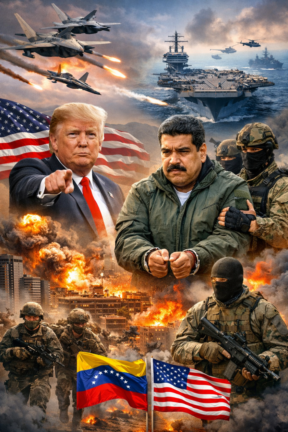 काराकस पर अमेरिकी हमले का दावा, मादुरो की गिरफ्तारी को लेकर ट्रंप का बड़ा बयान