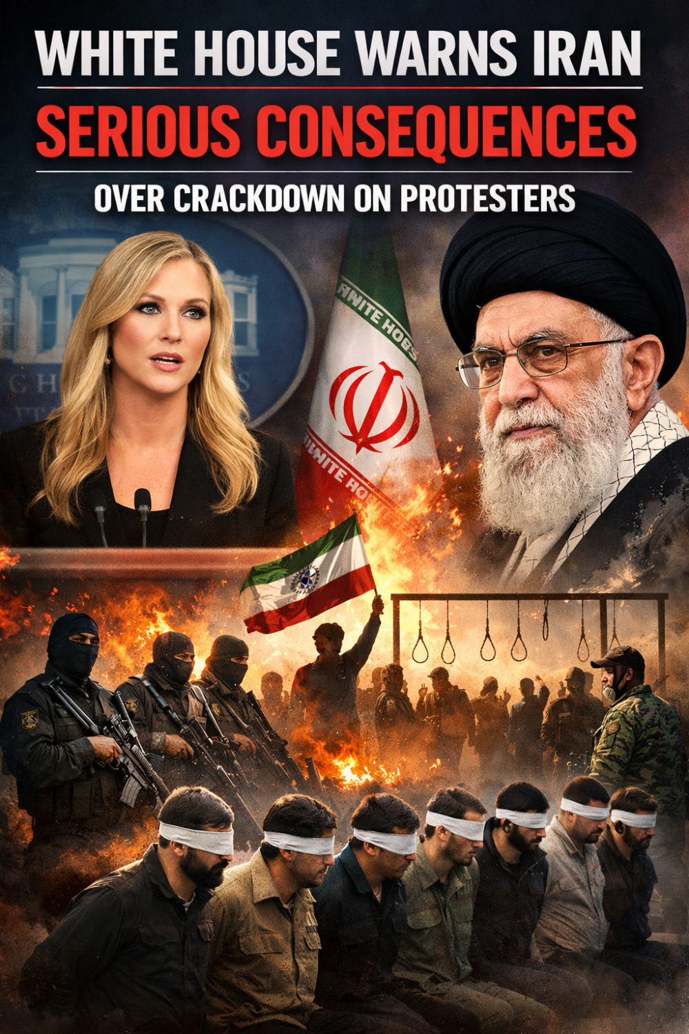 ईरान में दमन पर अमेरिका सख्त, व्हाइट हाउस की खामेनेई शासन को चेतावनी