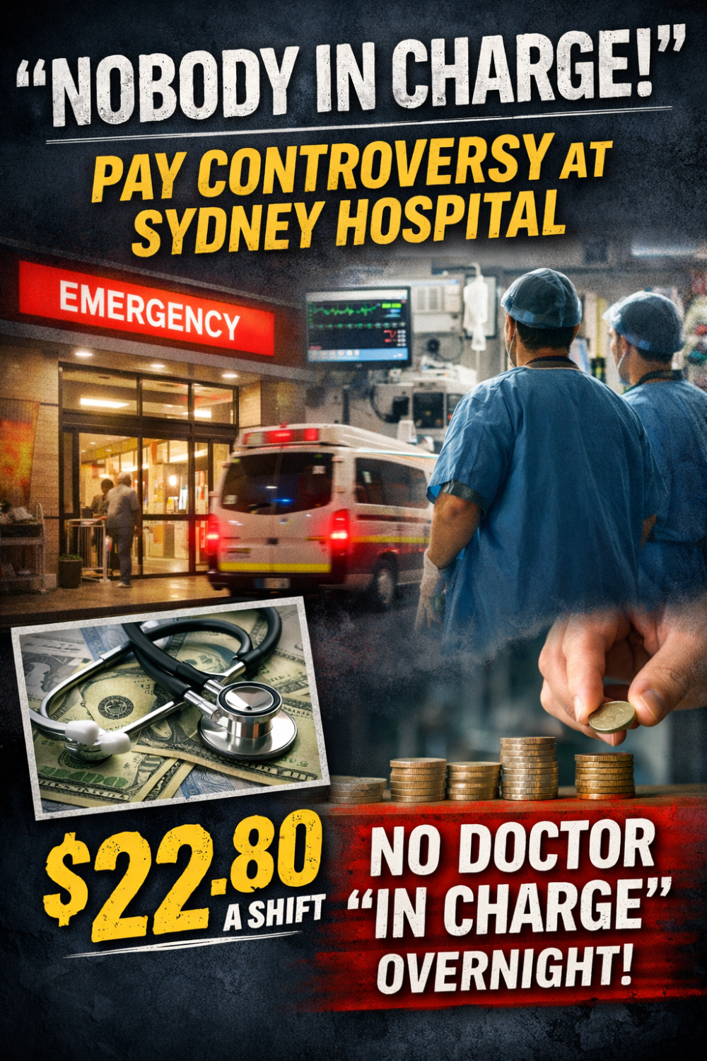 **$22.80 की बचत के लिए आपातकालीन विभाग ‘बिना प्रभारी’ घोषित!
