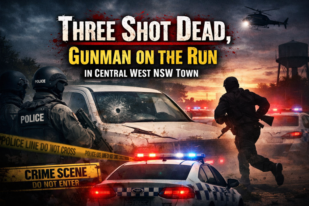 न्यू साउथ वेल्स के छोटे शहर में गोलीबारी, तीन की मौत, हमलावर फरार