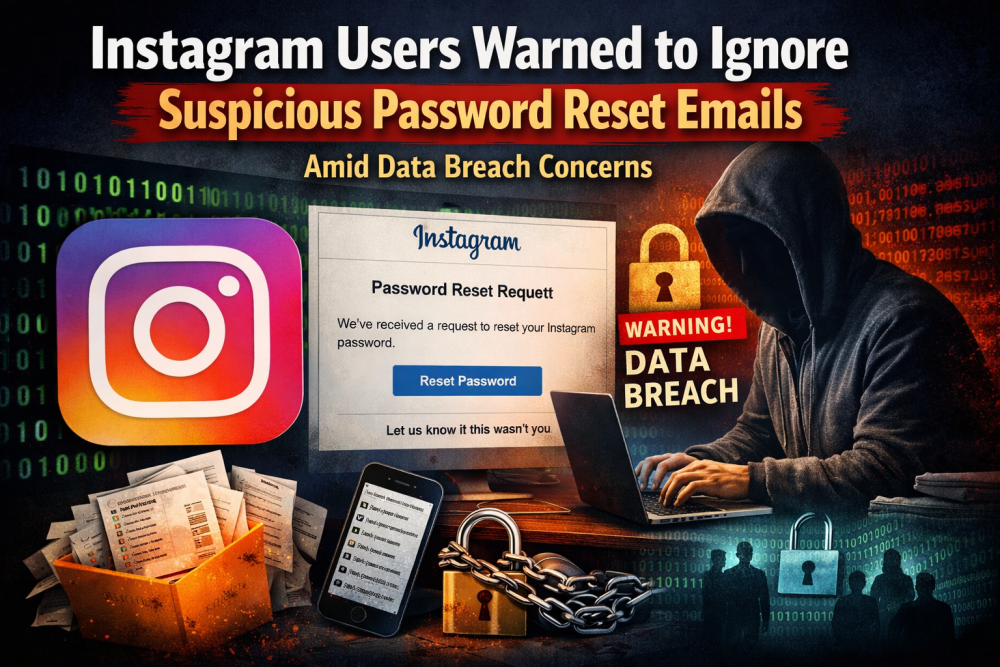 इंस्टाग्राम यूज़र्स को फर्जी पासवर्ड रीसेट ईमेल से सतर्क रहने की चेतावनी
