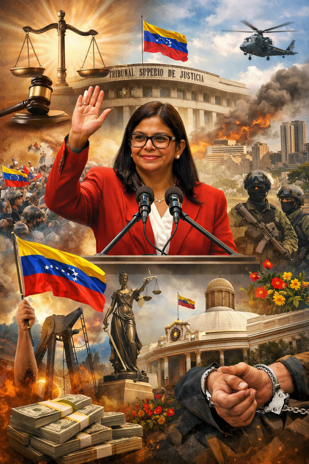 वेनेजुएला में सत्ता परिवर्तन: सुप्रीम कोर्ट के आदेश से डेल्सी रोड्रिग्ज बनीं अंतरिम राष्ट्रपति