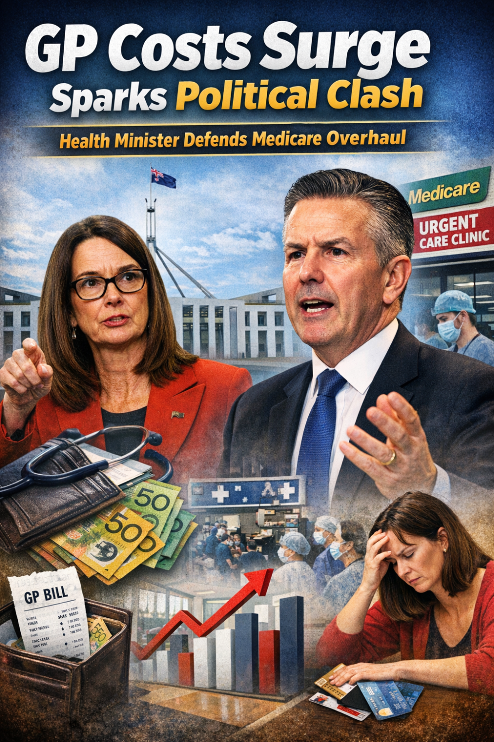 जीपी सेवाएँ महँगी होने पर विपक्ष का हमला, स्वास्थ्य मंत्री ने मेडिकेयर रिकॉर्ड का बचाव किया