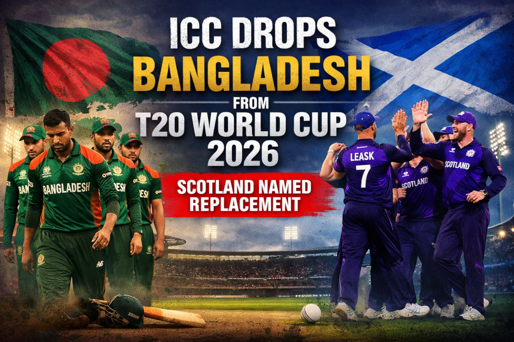 टी20 विश्व कप 2026: बांग्लादेश बाहर, स्कॉटलैंड को मिला मौका
