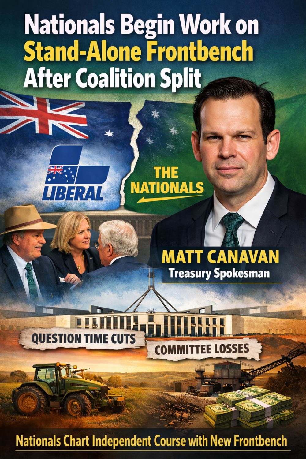 कोएलिशन से अलगाव के बाद नेशनल्स ने शुरू की स्वतंत्र फ्रंटबेंच की कवायद