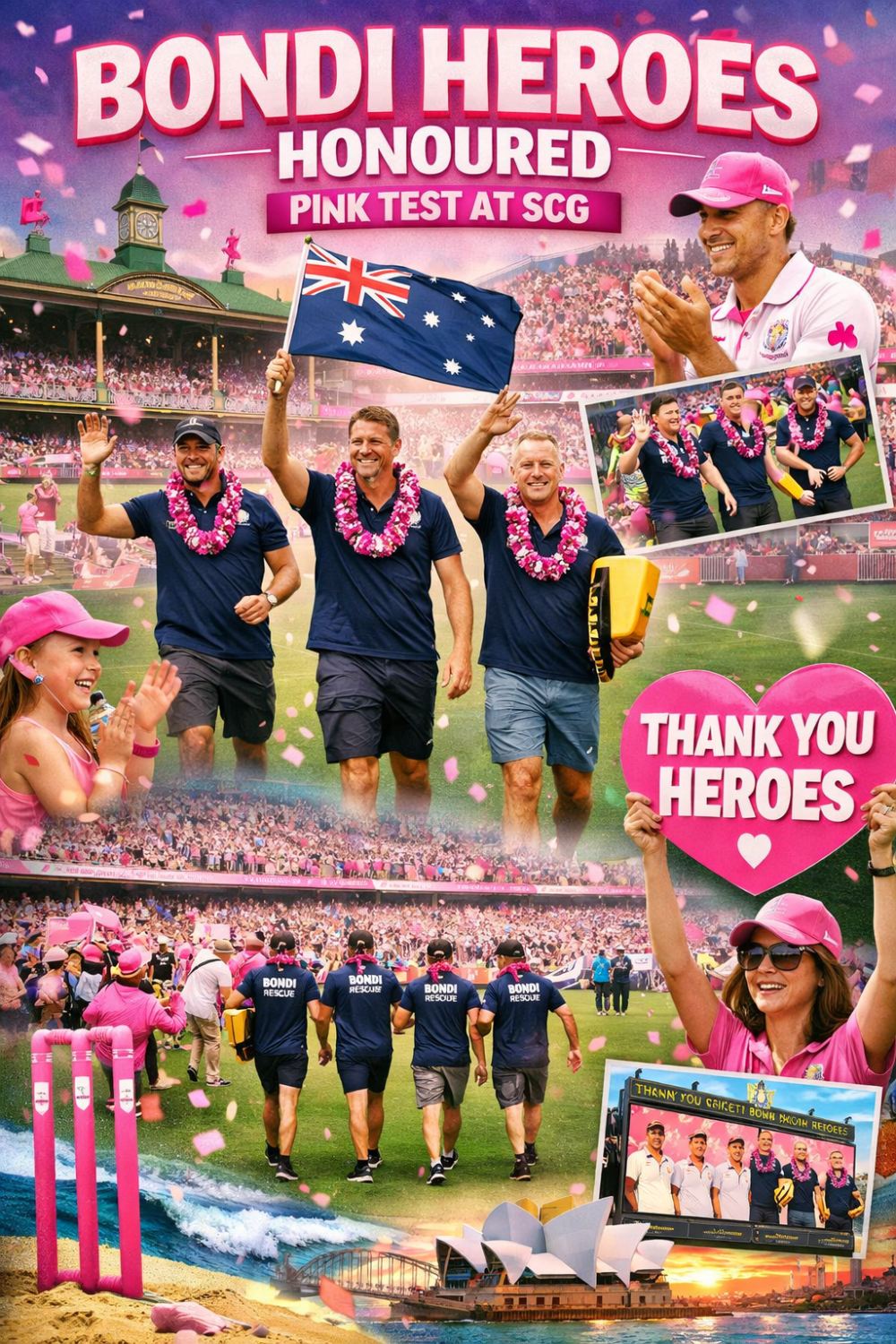 बॉन्डी हमले के नायकों को 40,000 से अधिक दर्शकों ने तालियों से किया सम्मानित