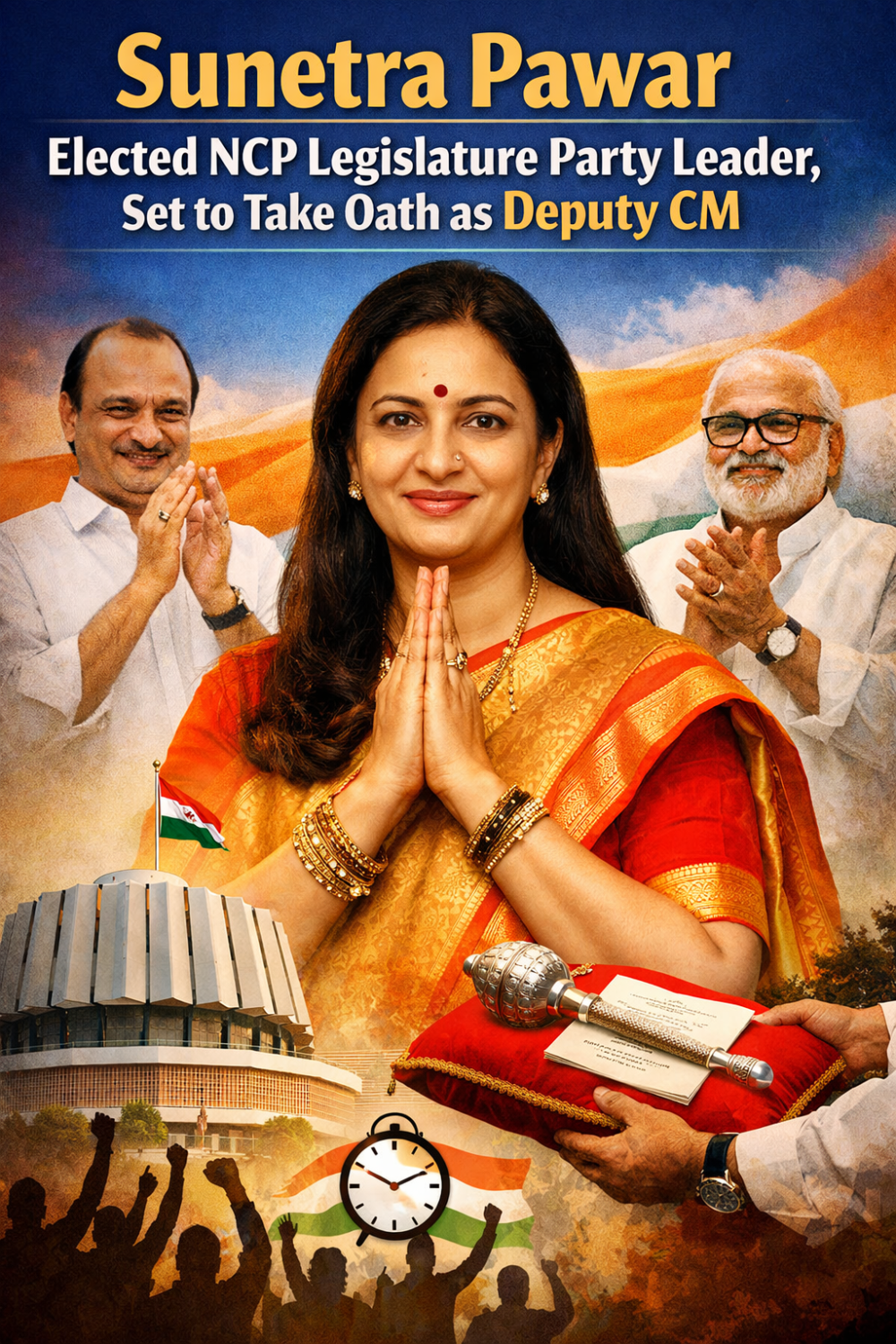 सुनेत्रा पवार बनीं एनसीपी (अजित गुट) की विधायक दल नेता