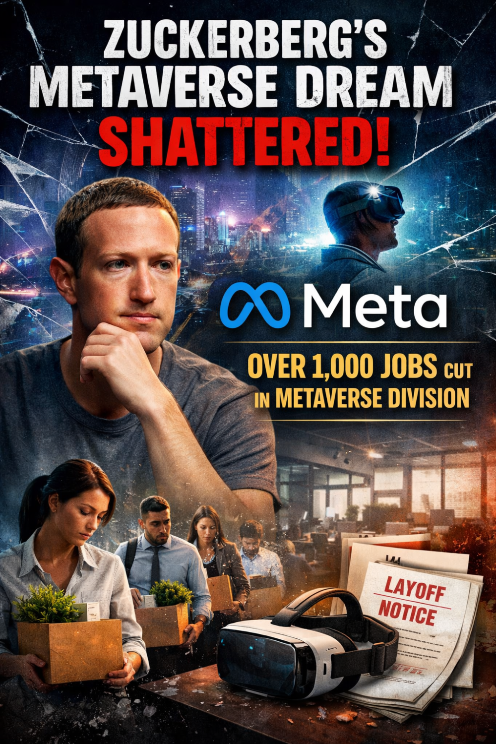 जकरबर्ग का टूटा सपना: Metaverse पर अरबों खर्च के बाद Meta ने 1000 से ज्यादा कर्मचारियों की छुट्टी की