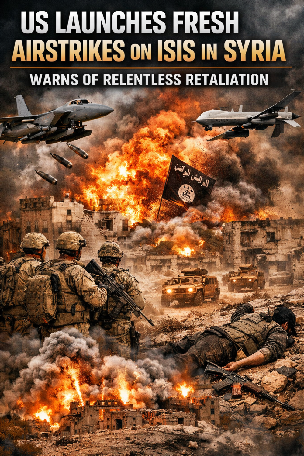 सीरिया में आईएस पर अमेरिका के नए हवाई हमले, चेतावनी—हमारे सैनिकों पर हमला किया तो कहीं छिप नहीं पाएंगे