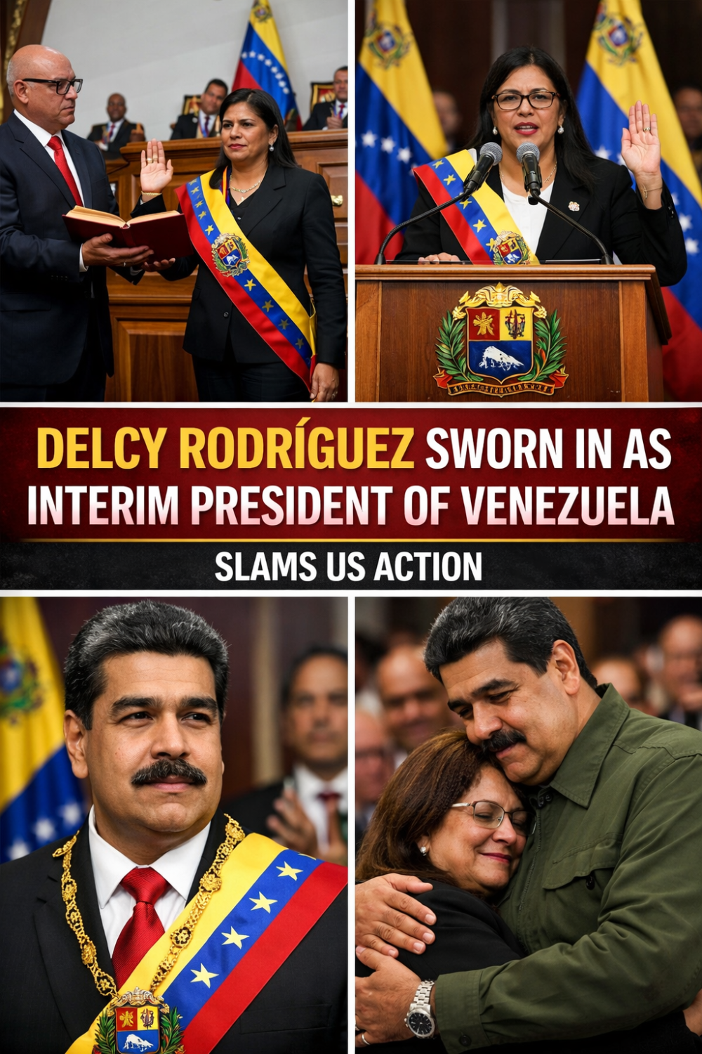 वेनेजुएला: डेल्सी रोड्रिगेज ने अंतरिम राष्ट्रपति के रूप में शपथ ली, अमेरिकी कार्रवाई की निंदा