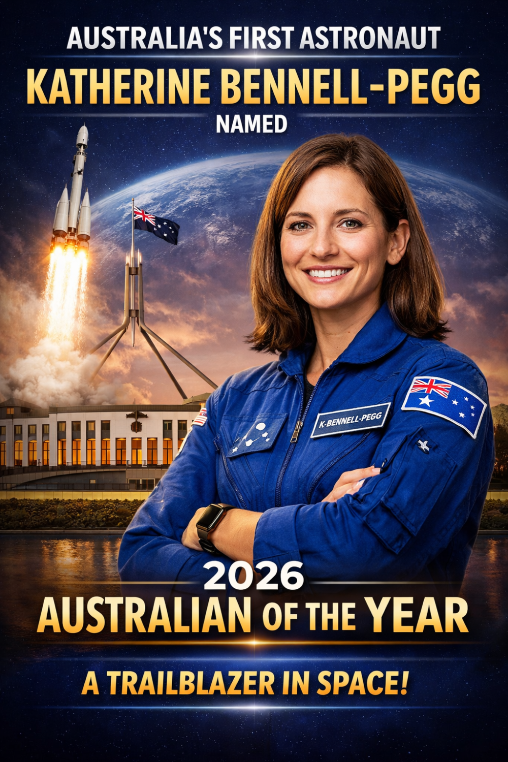 ऑस्ट्रेलिया की पहली अंतरिक्ष यात्री कैथरीन बेनेल-पेग बनीं 2026 की ‘ऑस्ट्रेलियन ऑफ द ईयर’