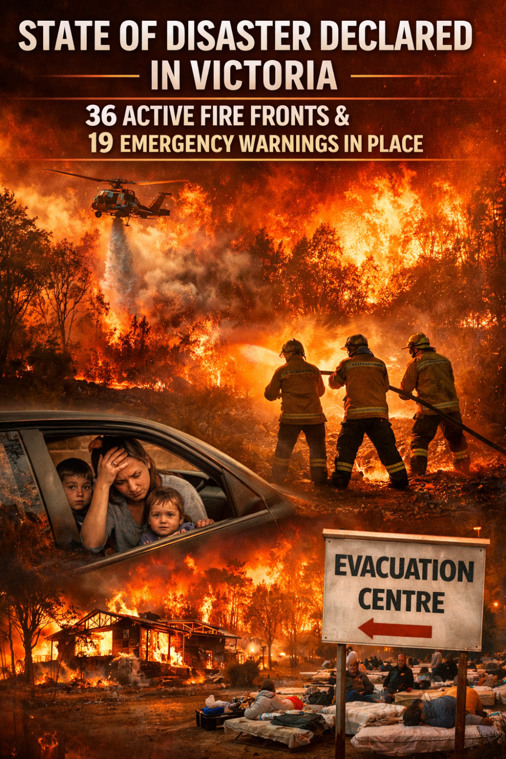 विक्टोरिया में भीषण जंगल की आग: राज्य में आपदा की स्थिति घोषित, हालात बेहद गंभीर
