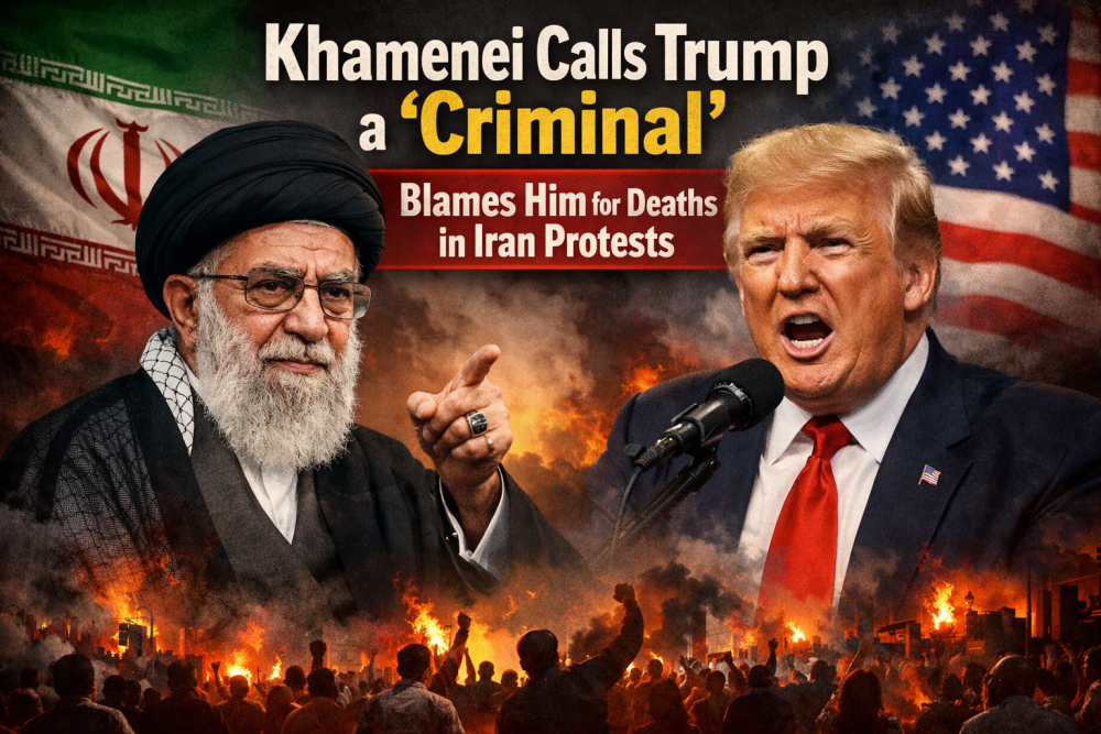 खामेनेई ने ट्रंप को बताया ‘अपराधी’, ईरान में हिंसा के लिए ठहराया जिम्मेदार