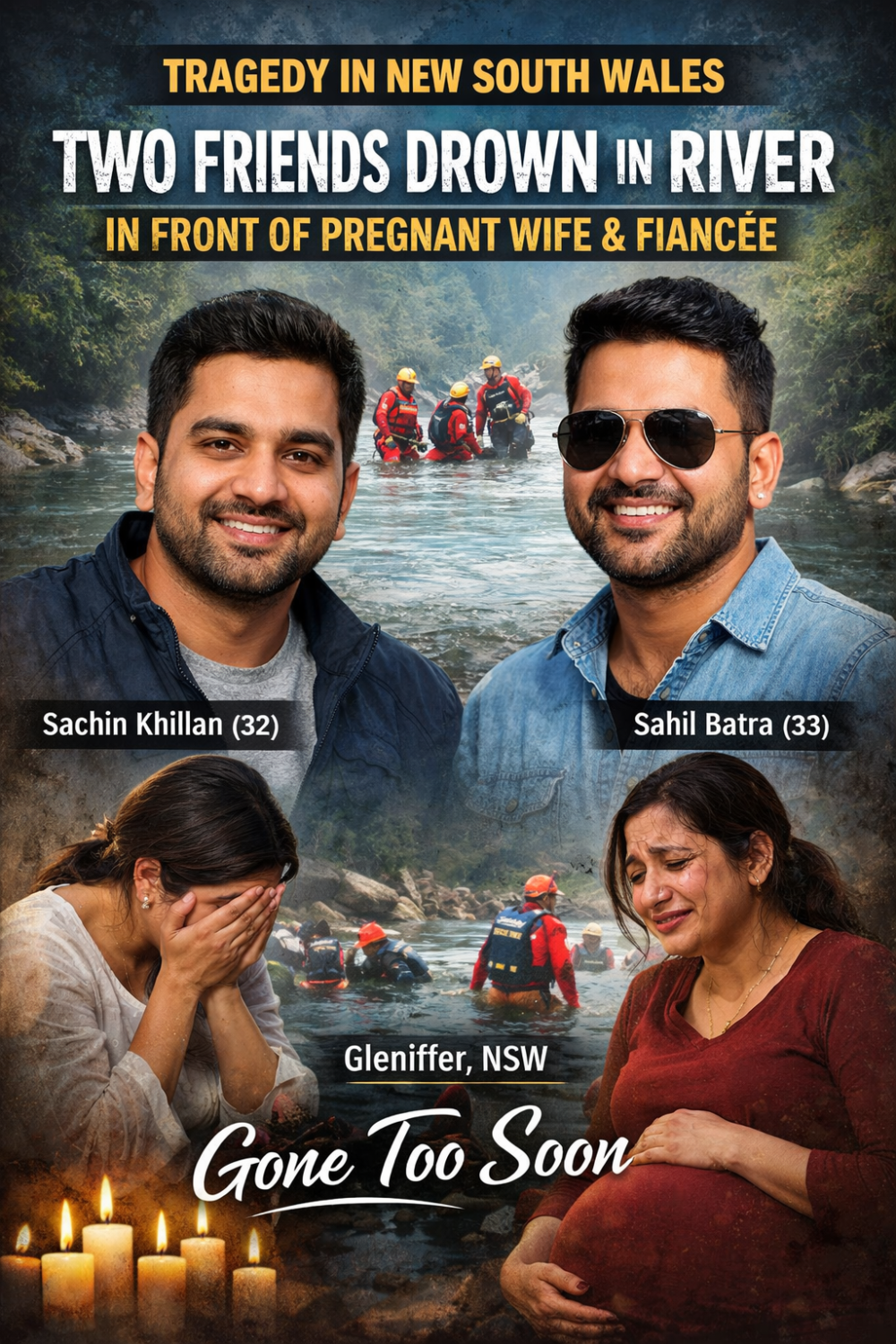 ऑस्ट्रेलिया में दर्दनाक हादसा: नदी में डूबने से दो भारतीय युवकों की मौत, गर्भवती पत्नी और मंगेतर के सामने गई जान