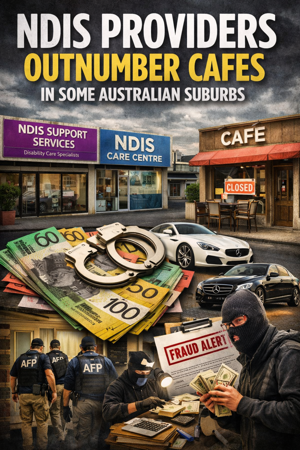 कुछ ऑस्ट्रेलियाई उपनगरों में कैफ़े से ज़्यादा NDIS सेवा प्रदाता