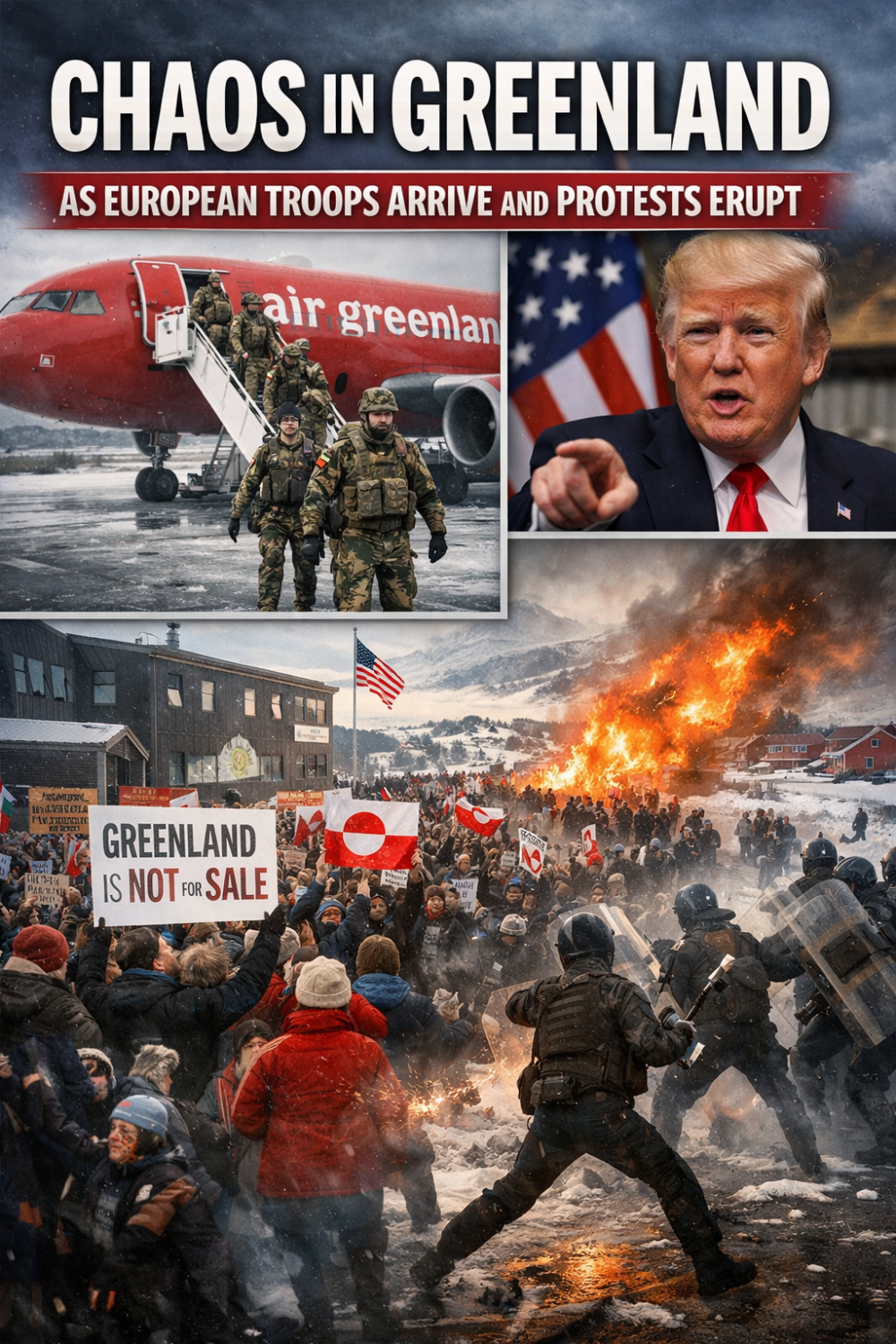 ग्रीनलैंड में तनाव: यूरोपीय सैनिकों की तैनाती, ट्रंप के टैरिफ से हालात और बिगड़े