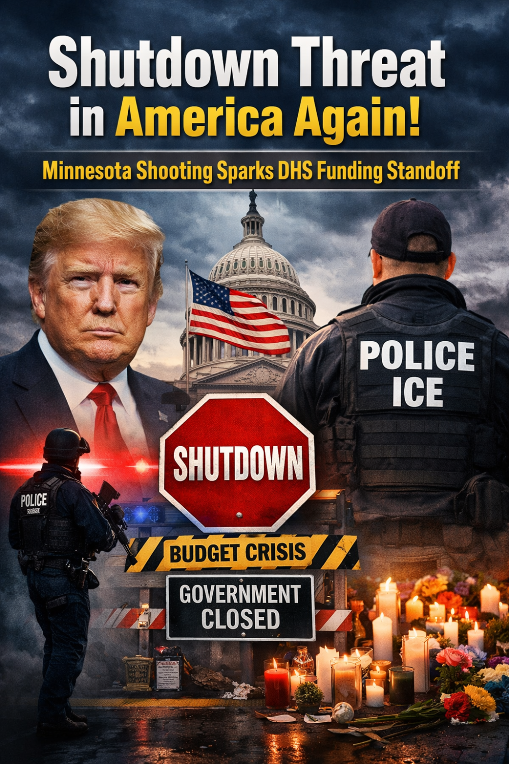 अमेरिका में फिर शटडाउन का खतरा