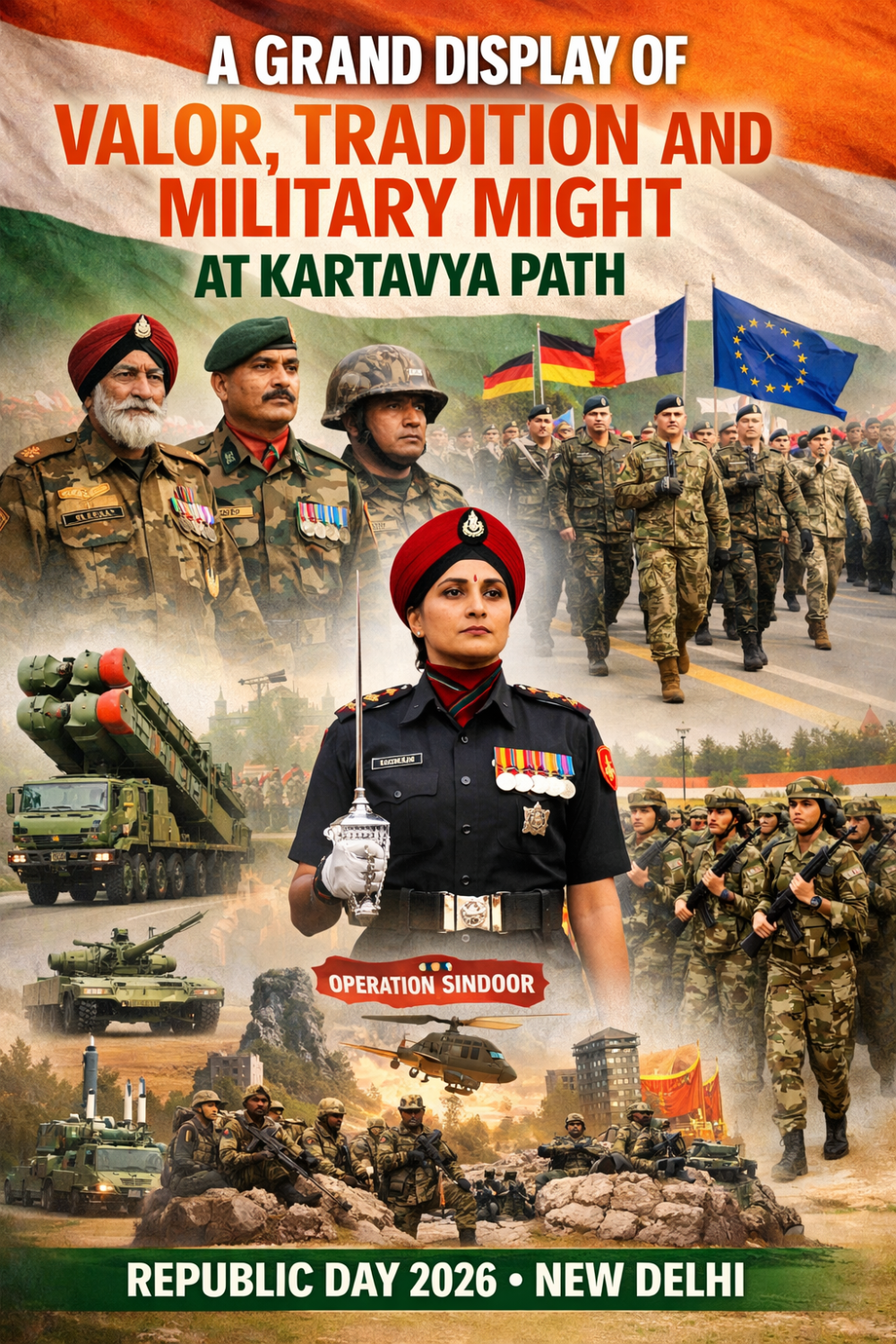 कर्तव्य पथ पर शौर्य, परंपरा और सामरिक शक्ति का अद्भुत प्रदर्शन