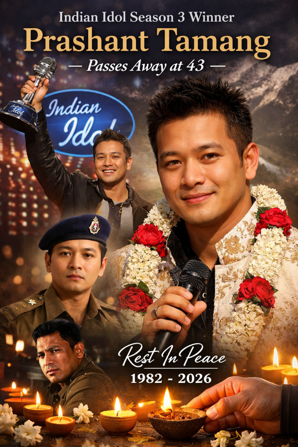 इंडियन आइडल 3 के विजेता गायक प्रशांत तमांग का निधन
