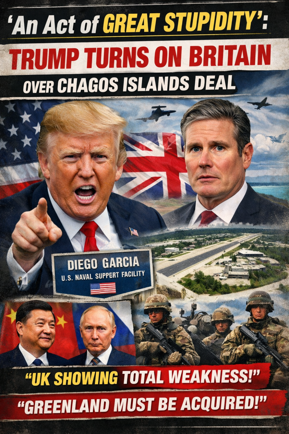 ट्रंप ने ब्रिटेन पर साधा निशाना, कहा – “भारी मूर्खता का कार्य”