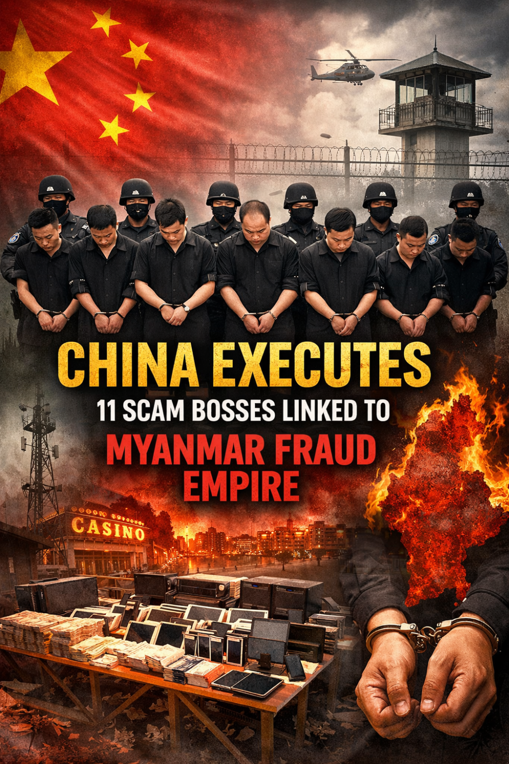 म्यांमार से जुड़े ऑनलाइन ठगी नेटवर्क पर चीन की बड़ी कार्रवाई, 11 अपराधियों को दी गई मौत की सज़ा