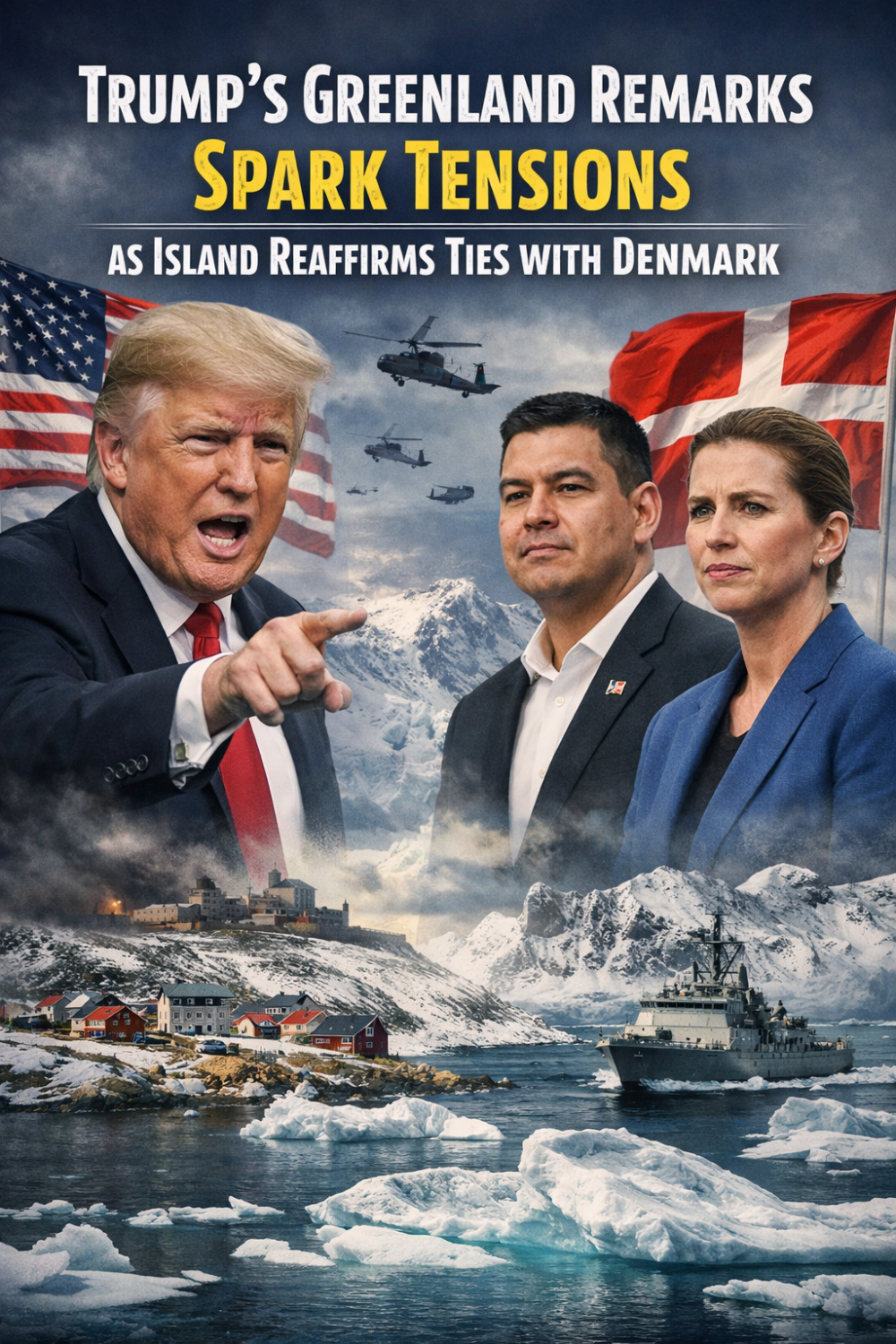 ग्रीनलैंड पर ट्रंप के बयान से बढ़ा तनाव, डेनमार्क के साथ रहने पर अड़े ग्रीनलैंड के प्रधानमंत्री