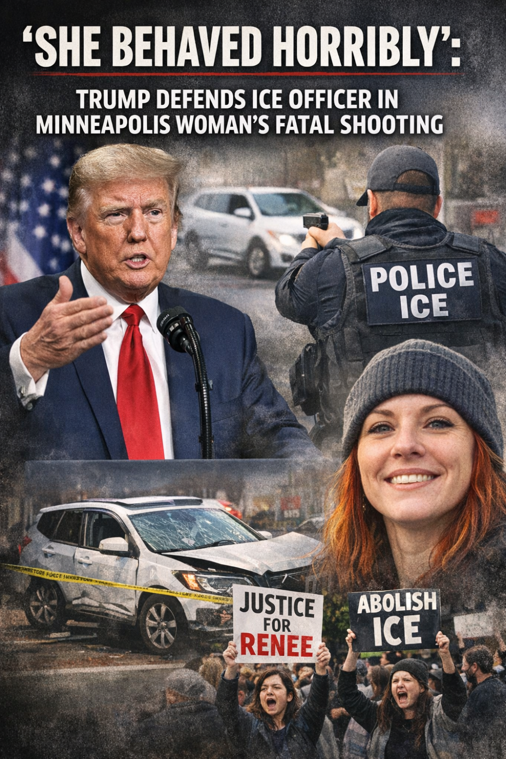 मिनियापोलिस में ICE अधिकारी द्वारा महिला की गोली मारकर हत्या, ट्रंप ने अधिकारी का किया बचाव